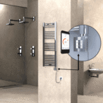 Radiva HAITI Elektirikli Havlupan 400x1100 Düz Krom (KTX4 Termostat) 300W Spiral Kablolu