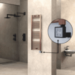 Radiva HAITI Elektirikli Havlupan 400x1200 Düz Bakır Eskitme (KTX3 Termostat) 300W