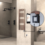 Radiva HAITI Elektirikli Havlupan 400x1200 Düz Bakır Eskitme (KTX4 Termostat) 300W Spiral Kablolu