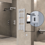 Radiva HAITI Elektirikli Havlupan 400x1200 Düz Beyaz (KTX4 Termostat) 600W Spiral Kablolu