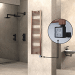 Radiva HAITI Elektirikli Havlupan 400x1500 Düz Bakır Eskitme (KTX3 Termostat) 300W