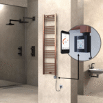 Radiva HAITI Elektirikli Havlupan 400x1500 Düz Bakır Eskitme (KTX4 Termostat) 300W Spiral Kablolu