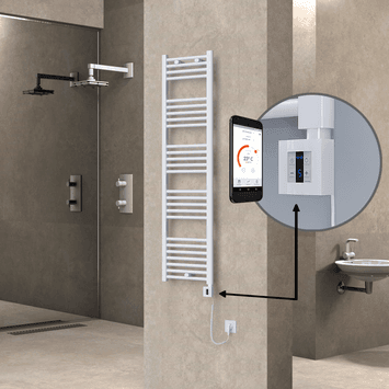 Radiva HAITI Elektirikli Havlupan 400x1500 Düz Beyaz (KTX4 Termostat) 600W Spiral Kablolu Radiva HAITI Elektirikli Havlupan 400x1500 Düz Beyaz (KTX4 Termostat) 600W Spiral Kablolu