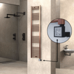 Radiva HAITI Elektirikli Havlupan 400x1800 Düz Bakır Eskitme (KTX3 Termostat) 300W