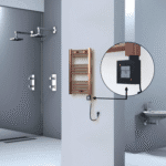 Radiva HAITI Elektirikli Havlupan 400x700 Düz Bakır Eskitme (KTX1 Termostat) 200W Spiral Kablolu