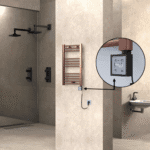 Radiva HAITI Elektirikli Havlupan 400x700 Düz Bakır Eskitme (KTX3 Termostat) 200W Spiral Kablolu