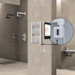 Radiva HAITI Elektirikli Havlupan 400x700 Düz Beyaz (KTX4 Termostat) 300W Spiral Kablolu