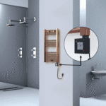 Radiva HAITI Elektirikli Havlupan 400x800 Düz Bakır Eskitme (KTX1 Termostat) 200W Spiral Kablolu