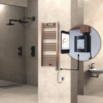 Radiva HAITI Elektirikli Havlupan 500x1100 Düz Bakır Eskitme (KTX4 Termostat) 300W Spiral Kablolu