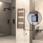 Radiva HAITI Elektirikli Havlupan 500x1200 Düz Bakır Eskitme (KTX3 Termostat) 300W Spiral Kablolu