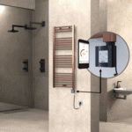 Radiva HAITI Elektirikli Havlupan 500x1200 Düz Bakır Eskitme (KTX4 Termostat) 300W Spiral Kablolu