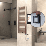 Radiva HAITI Elektirikli Havlupan 500x1500 Düz Bakır Eskitme (KTX4 Termostat) 600W Spiral Kablolu