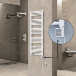 Radiva HAITI Elektirikli Havlupan 500x1500 Düz Beyaz (KTX3 Termostat) 600W Spiral Kablolu