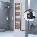 Radiva HAITI Elektirikli Havlupan 500x1800 Düz Bakır Eskitme (KTX1 Termostat) 600W