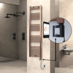 Radiva HAITI Elektirikli Havlupan 500x1800 Düz Bakır Eskitme (KTX4 Termostat) 600W Spiral Kablolu