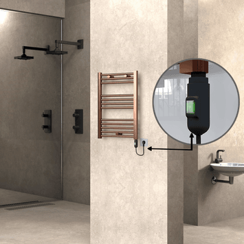 Radiva HAITI Elektirikli Havlupan 500x700 Düz Bakır Eskitme (On/Off Düğmeli) 200W