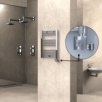 Radiva HAITI Elektirikli Havlupan 500x700 Düz Krom (KTX1 Termostat) 200W