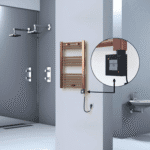 Radiva HAITI Elektirikli Havlupan 500x800 Düz Bakır Eskitme (KTX1 Termostat) 200W Spiral Kablolu