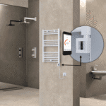 Radiva HAITI Elektirikli Havlupan 500x800 Düz Beyaz (KTX4 Termostat) 300W Spiral Kablolu