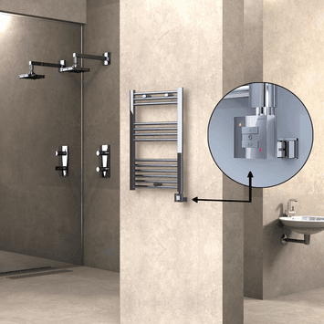 Radiva HAITI Elektirikli Havlupan 500x800 Düz Krom (KTX1 Termostat) 200W Radiva HAITI Elektirikli Havlupan 500x800 Düz Krom (KTX1 Termostat) 200W