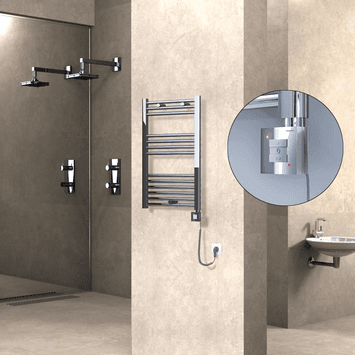 Radiva HAITI Elektirikli Havlupan 500x800 Düz Krom (KTX1 Termostat) 200W Spiral Kablolu Radiva HAITI Elektirikli Havlupan 500x800 Düz Krom (KTX1 Termostat) 200W Spiral Kablolu