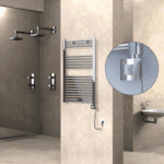 Radiva HAITI Elektirikli Havlupan 600x1000 Düz Krom (KTX1 Termostat) 300W Spiral Kablolu