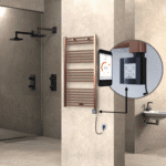 Radiva HAITI Elektirikli Havlupan 600x1100 Düz Bakır Eskitme (KTX4 Termostat) 300W Spiral Kablolu