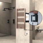 Radiva HAITI Elektirikli Havlupan 600x1200 Düz Bakır Eskitme (KTX4 Termostat) 300W Spiral Kablolu