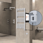 Radiva HAITI Elektirikli Havlupan 600x1200 Düz Beyaz (KTX4 Termostat) 600W Spiral Kablolu