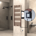 Radiva HAITI Elektirikli Havlupan 600x1500 Düz Bakır Eskitme (KTX4 Termostat) 600W Spiral Kablolu