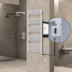 Radiva HAITI Elektirikli Havlupan 600x1500 Düz Beyaz (KTX4 Termostat) 1000W Spiral Kablolu