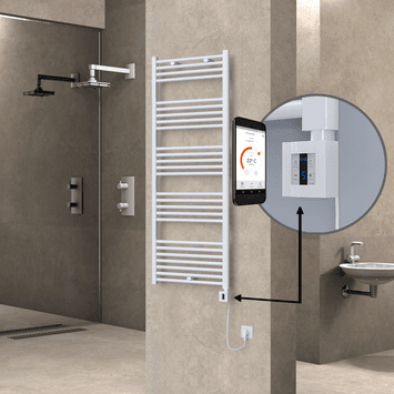 Radiva HAITI Elektirikli Havlupan 600x1500 Düz Beyaz (KTX4 Termostat) 1000W Spiral Kablolu Radiva HAITI Elektirikli Havlupan 600x1500 Düz Beyaz (KTX4 Termostat) 1000W Spiral Kablolu