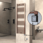 Radiva HAITI Elektirikli Havlupan 600x1800 Düz Bakır Eskitme (KTX3 Termostat) 600W Spiral Kablolu