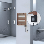 Radiva HAITI Elektirikli Havlupan 600x700 Düz Bakır Eskitme (KTX1 Termostat) 200W Spiral Kablolu