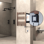 Radiva HAITI Elektirikli Havlupan 600x800 Düz Bakır Eskitme (KTX4 Termostat) 300W Spiral Kablolu