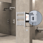 Radiva HAITI Elektirikli Havlupan 600x800 Düz Beyaz (KTX4 Termostat) 300W Spiral Kablolu