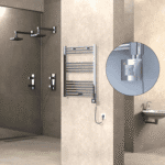 Radiva HAITI Elektirikli Havlupan 600x800 Düz Krom (KTX1 Termostat) 300W Spiral Kablolu