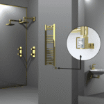 Radiva Haiti Elektrikli Havlupan 300x1000 Düz Altın Parlak (KTX3 Termostat) 200 Watt