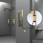 Radiva Haiti Elektrikli Havlupan 300x1000 Düz Altın Parlak (OneD On/Off ) Sağ 200 Watt