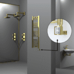 Radiva Haiti Elektrikli Havlupan 300x1100 Düz Altın Parlak (KTX3 Termostat) 200 Watt