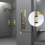 Radiva Haiti Elektrikli Havlupan 300x1100 Düz Altın Parlak (OneD On/Off ) Sol 200 Watt