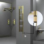 Radiva Haiti Elektrikli Havlupan 300x1500 Düz Altın Parlak (OneD On/Off ) Sağ 300 Watt