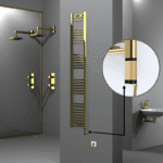 Radiva Haiti Elektrikli Havlupan 300x1800 Düz Altın Parlak (OneD On/Off ) Sağ 300 Watt