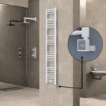 Radiva Haiti Elektrikli Havlupan 300x1800 Düz Beyaz Parlak (KTX3 Termostat) 600 Watt