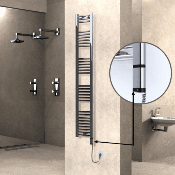 Radiva Haiti Elektrikli Havlupan 300x1800 Düz Krom (OneD On/Off ) Sağ 300 Watt