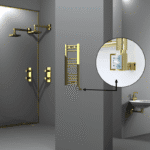 Radiva Haiti Elektrikli Havlupan 300x700 Düz Altın Parlak (KTX3 Termostat) 200 Watt