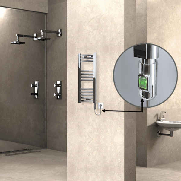 Radiva Haiti Elektrikli Havlupan 300x700 Düz Krom (On/Off Düğmeli) 200 Watt