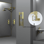 Radiva Haiti Elektrikli Havlupan 300x800 Düz Altın Parlak (KTX3 Termostat) 200 Watt