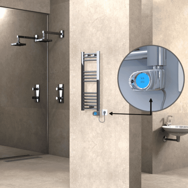 Radiva Haiti Elektrikli Havlupan 300x800 Düz Krom (Musa Termostat) 200 Watt