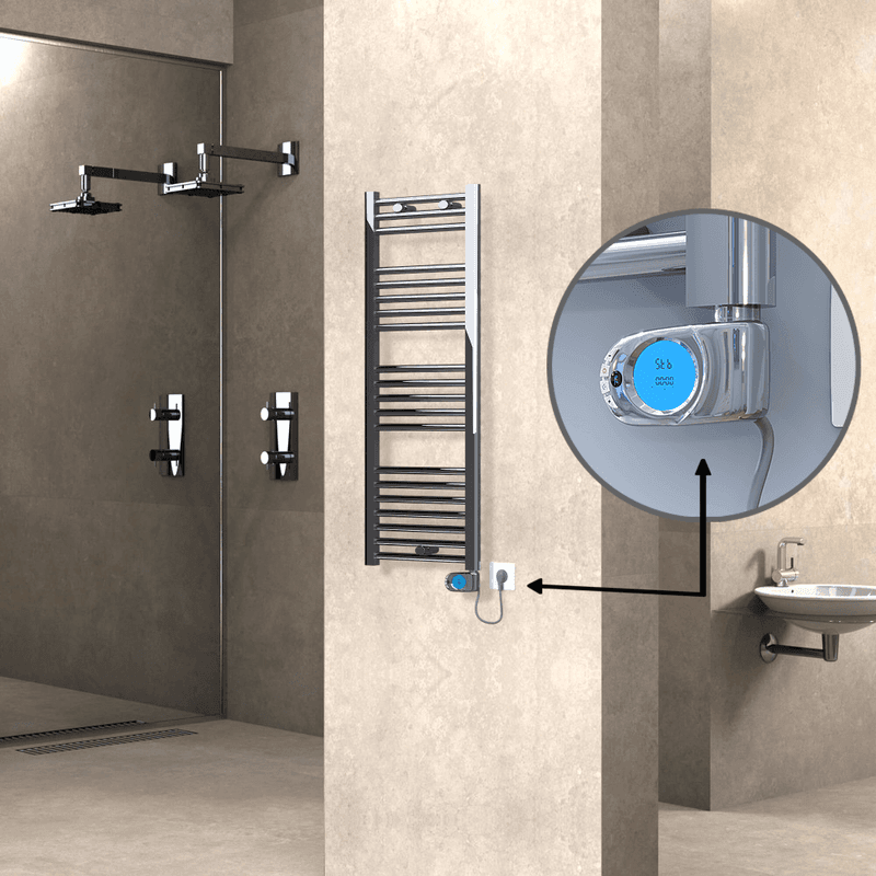 Radiva Haiti Elektrikli Havlupan 400x1100 Düz Krom (Musa Termostat) 300 Watt Radiva Haiti Elektrikli Havlupan 400x1100 Düz Krom (Musa Termostat) 300 Watt